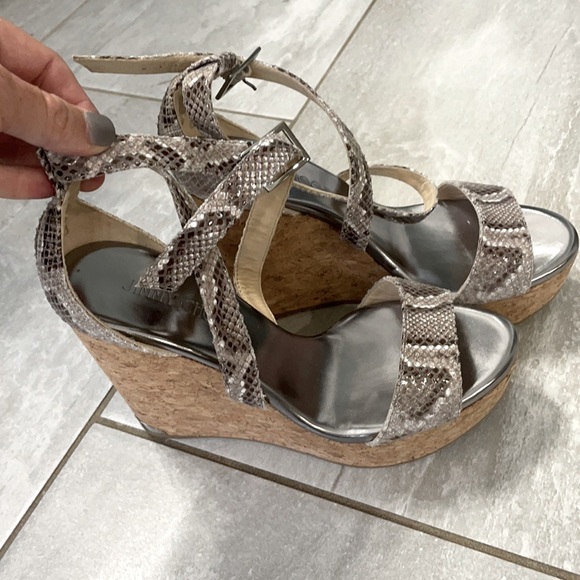 Jimmy choo snake print wedges. - Picture 1 of 7